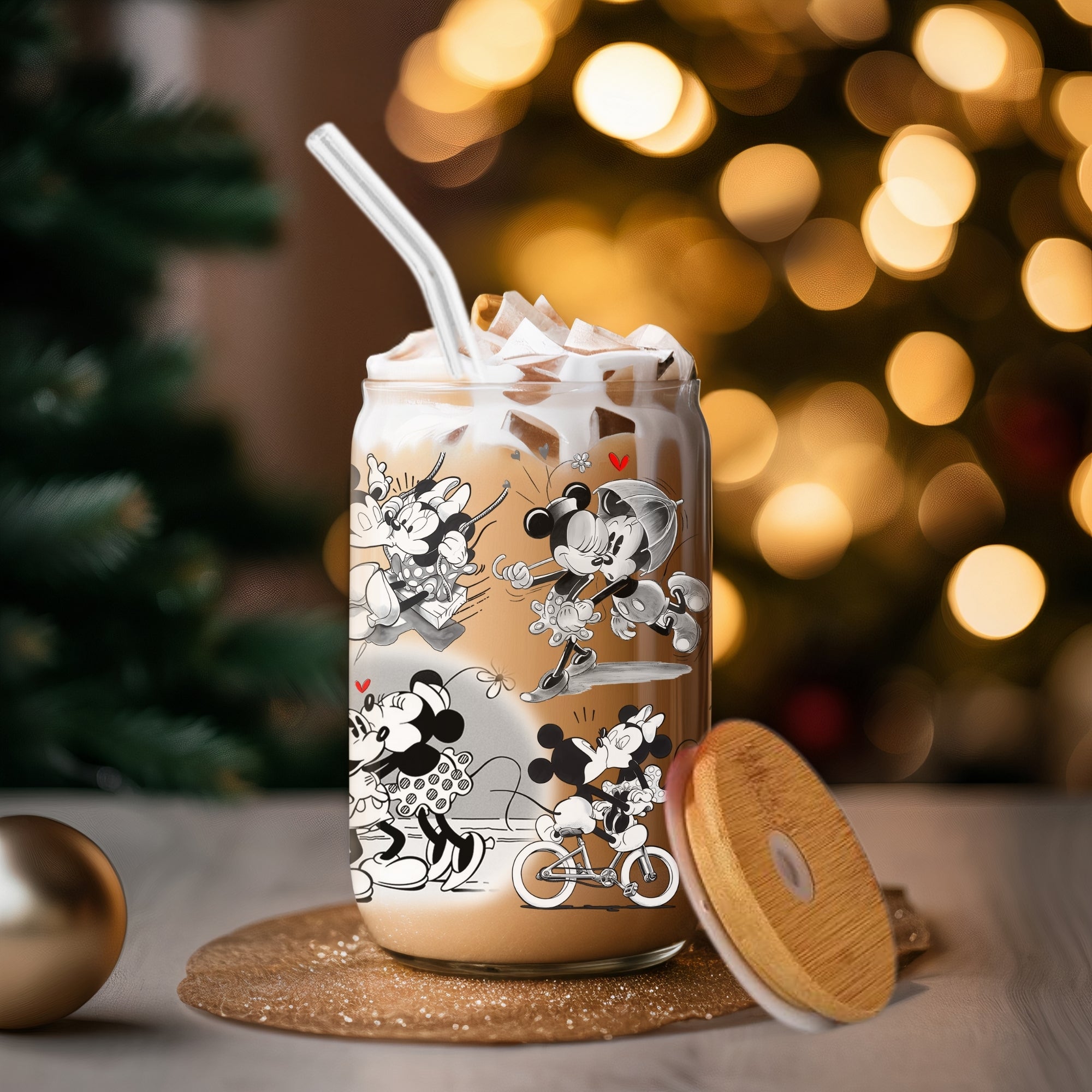Mickey & Minnie - Glass Tumbler