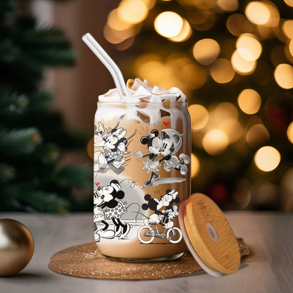 Mickey & Minnie - Glass Tumbler