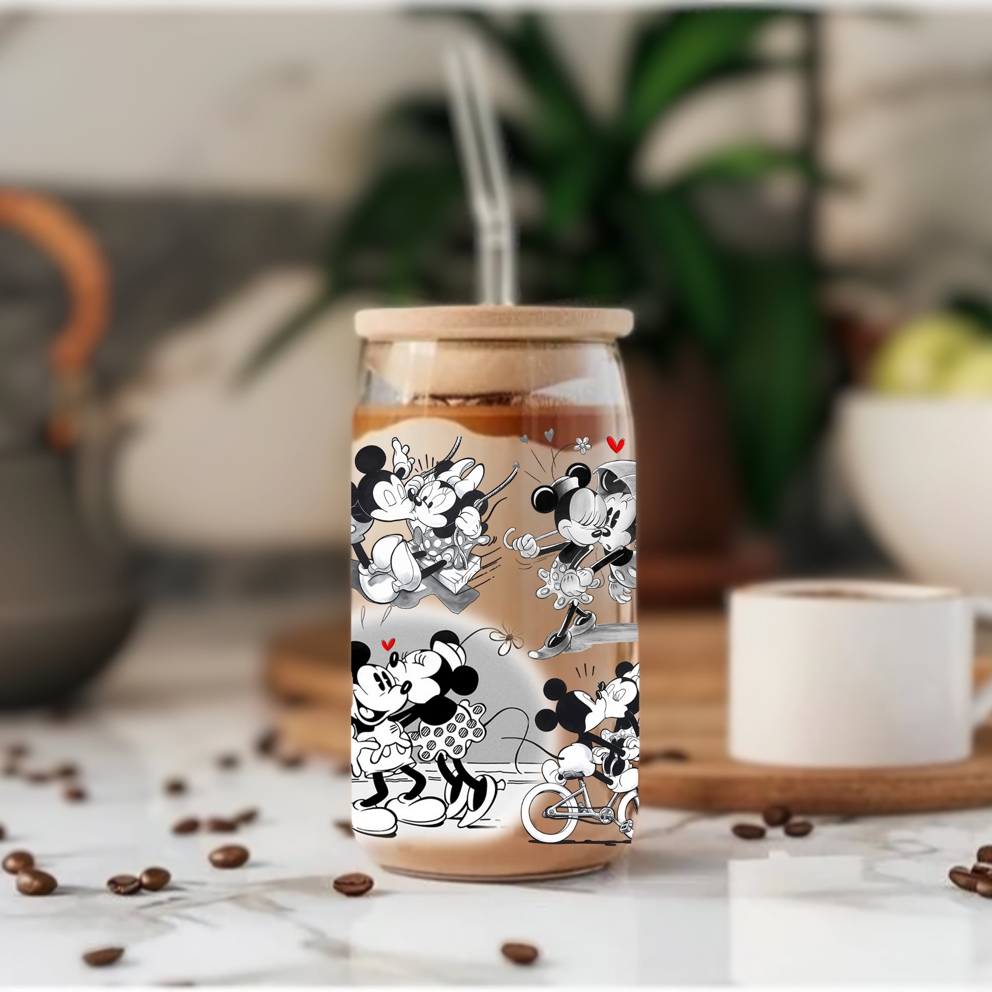 Mickey & Minnie - Glass Tumbler