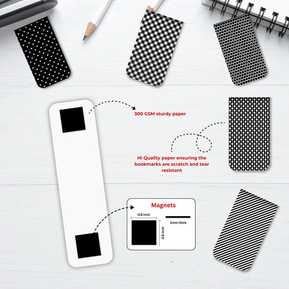 Monochrome Magnetic Bookmarks Bundle