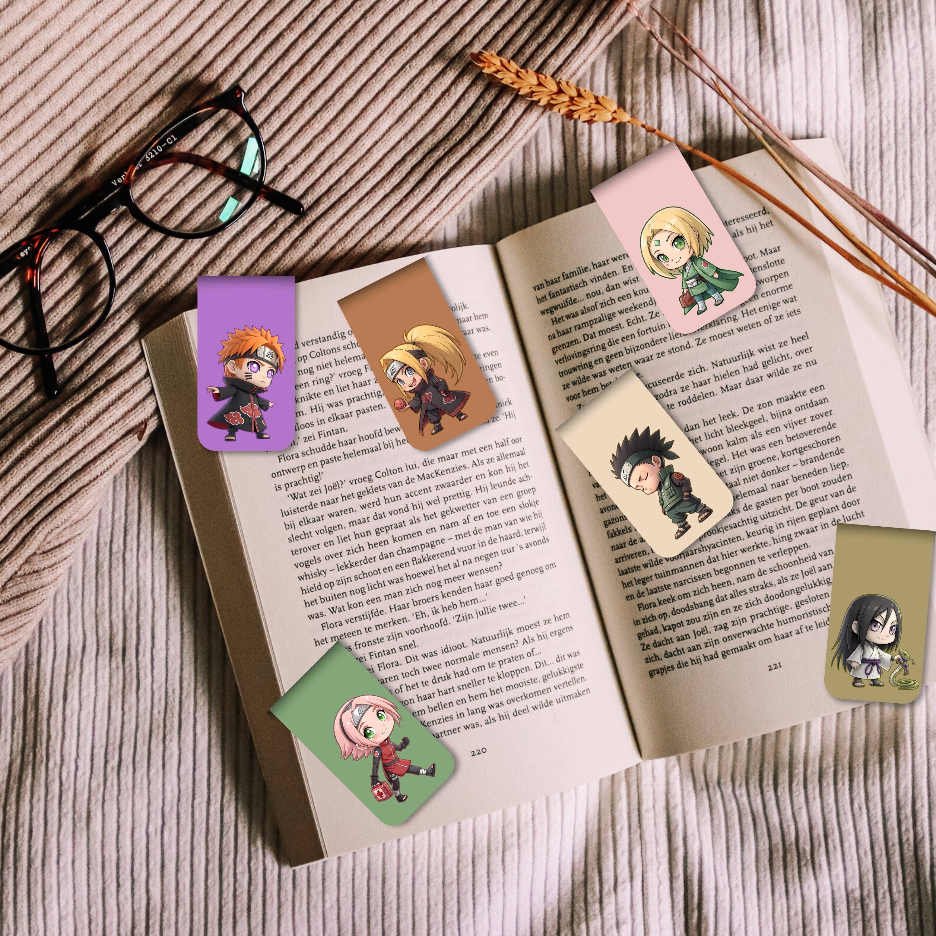 Naruto - 3 Magnetic Bookmarks Bundle