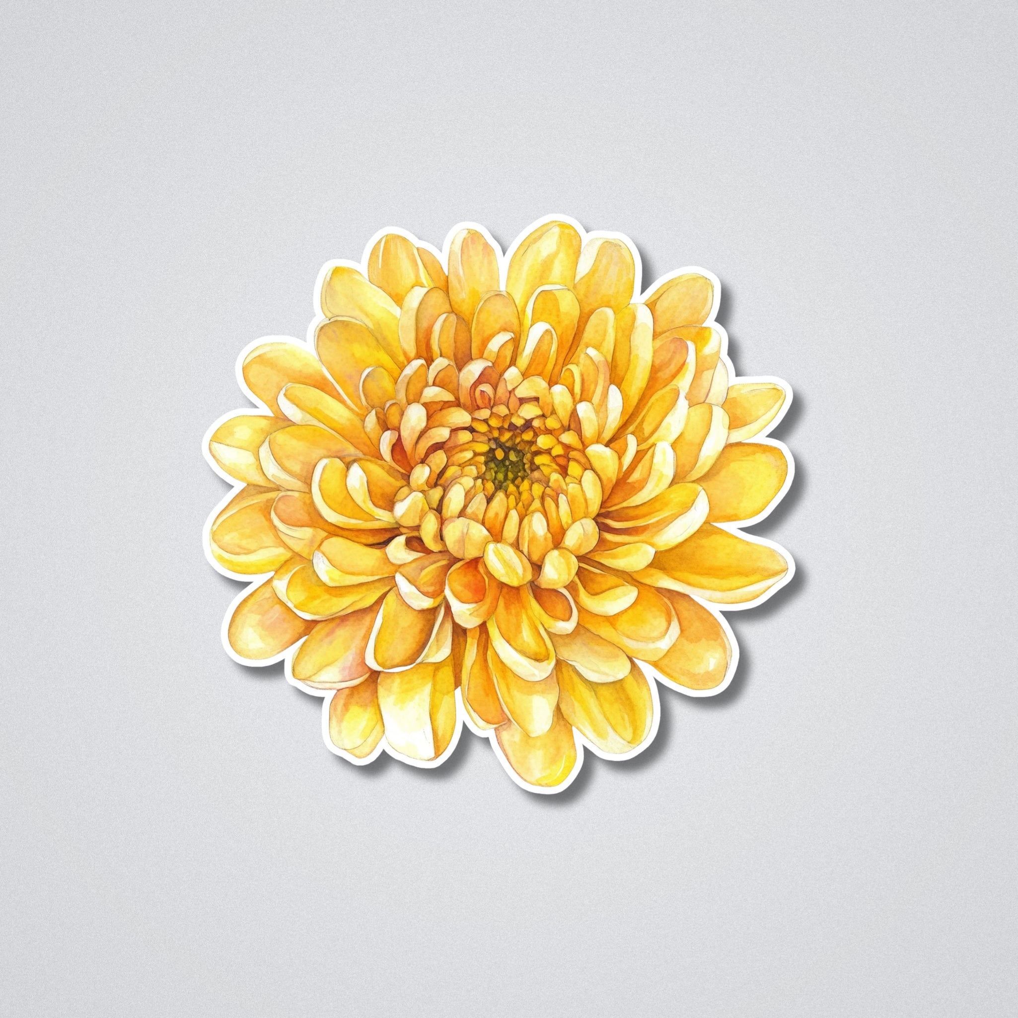 Chrysanthemum - November Birth Month Flower Vinyl Waterproof Sticker