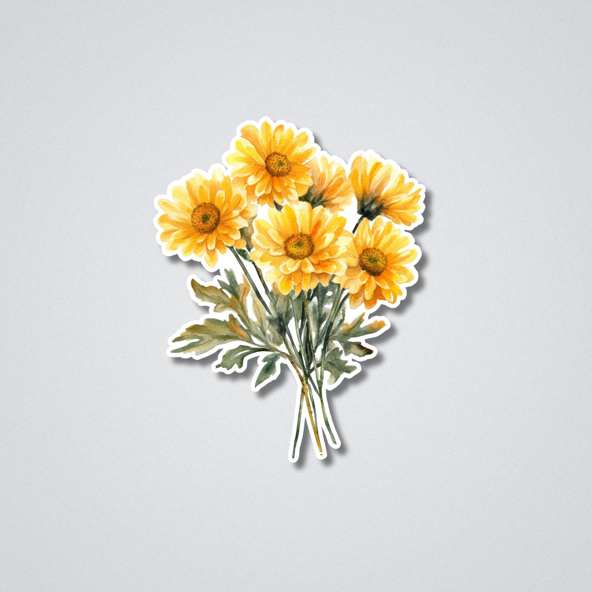 Chrysanthemum - November Birth Month Flower Vinyl Waterproof Sticker