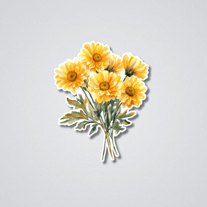 Chrysanthemum - November Birth Month Flower Vinyl Waterproof Sticker