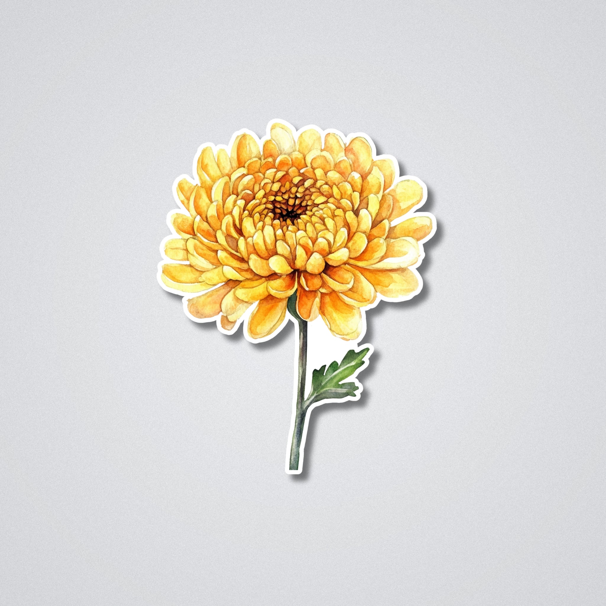 Chrysanthemum - November Birth Month Flower Vinyl Waterproof Sticker