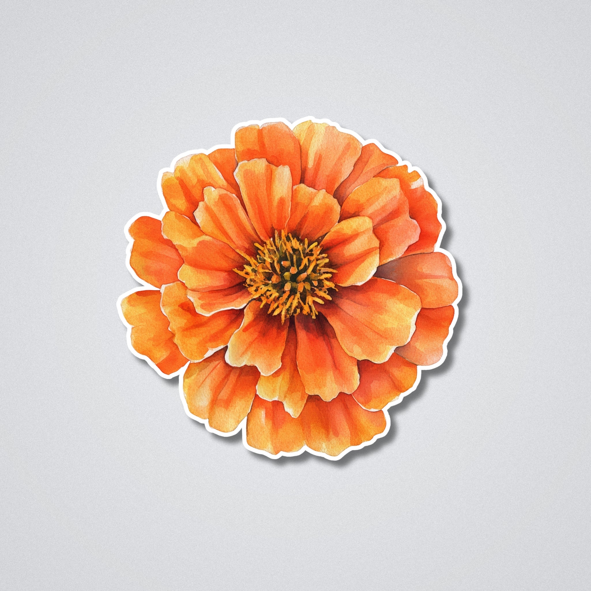 Marigold - October Birth Month Flower Vinyl Waterproof Sticker