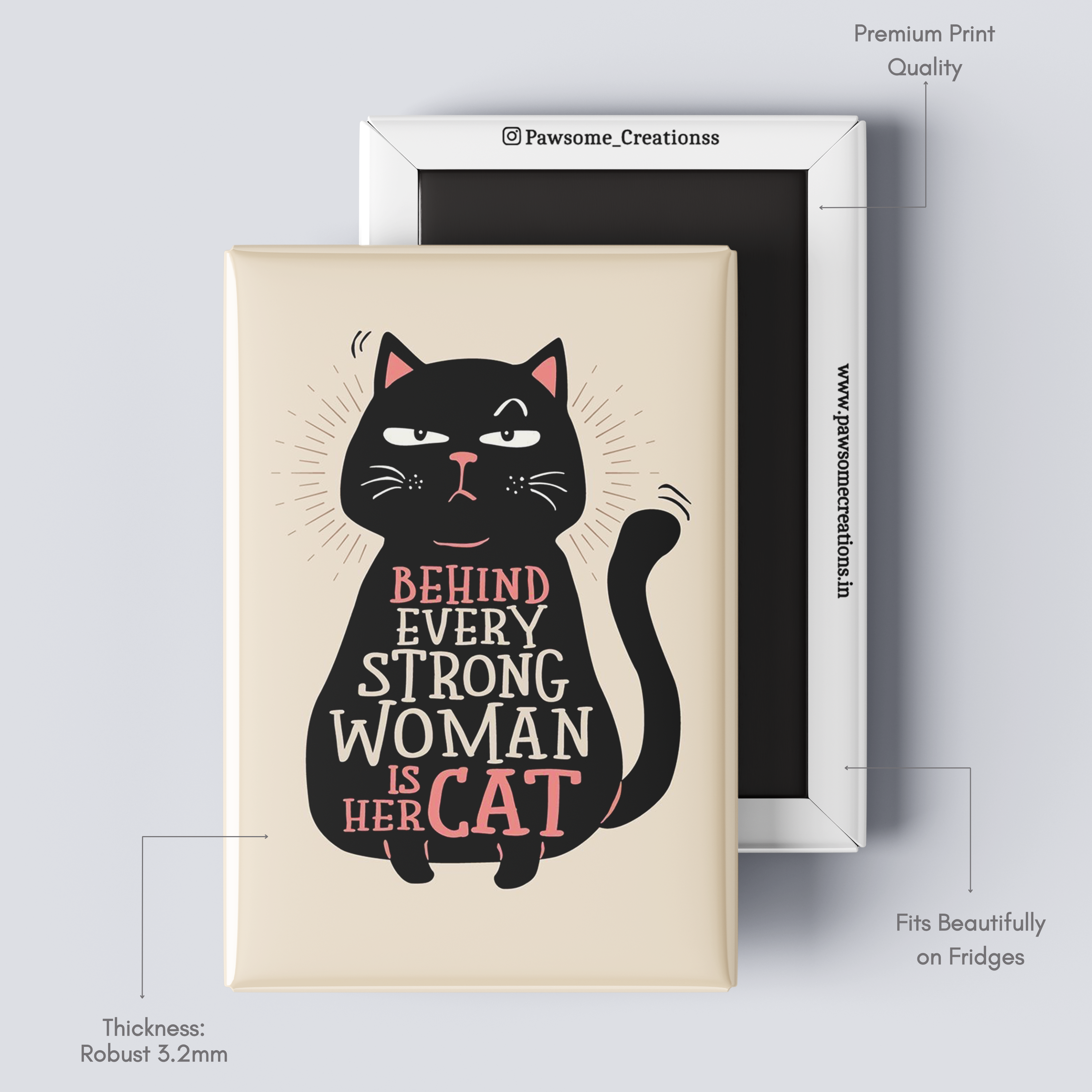 Cattitude Cat Fridge Magnet
