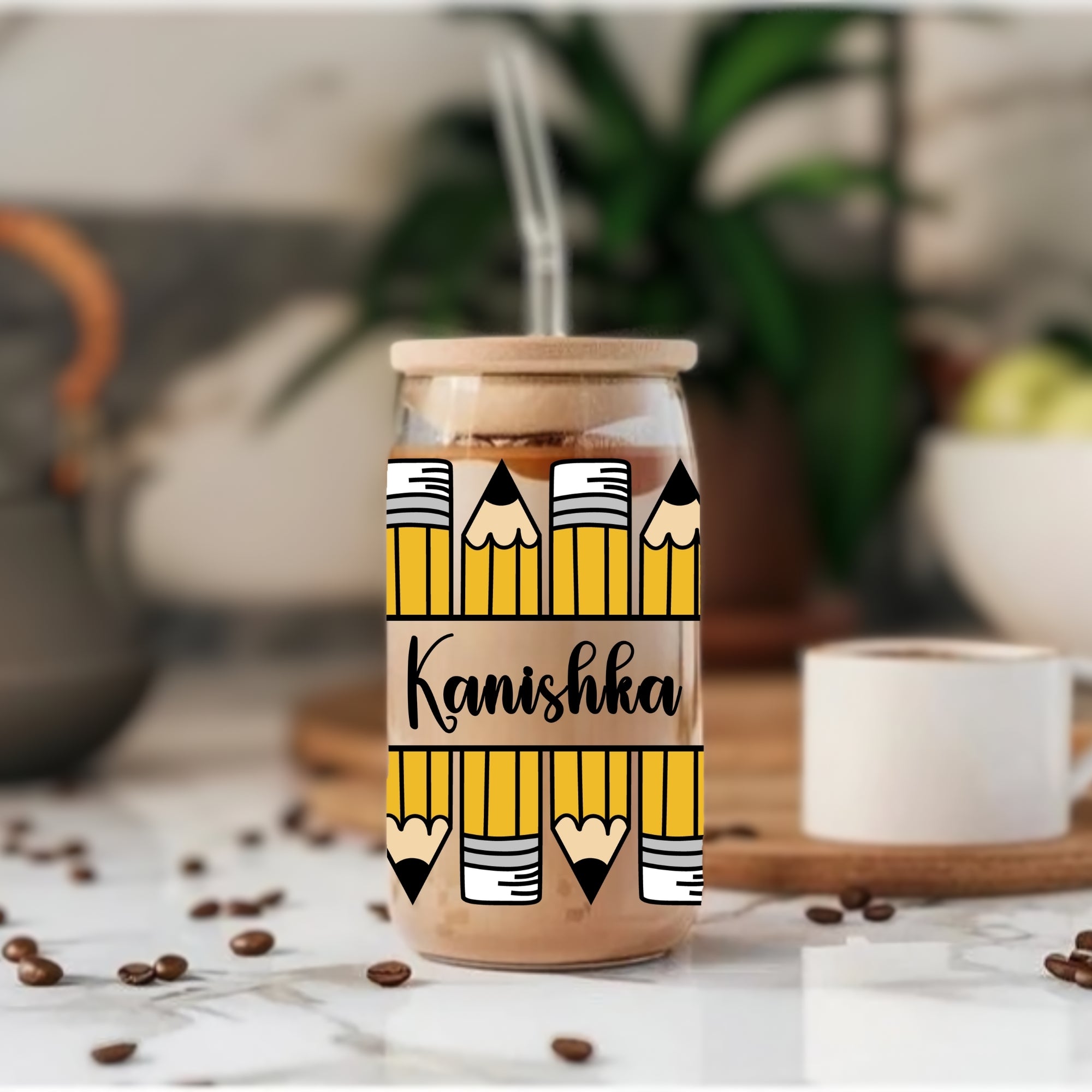 Customised Name Pencils - Glass Tumbler