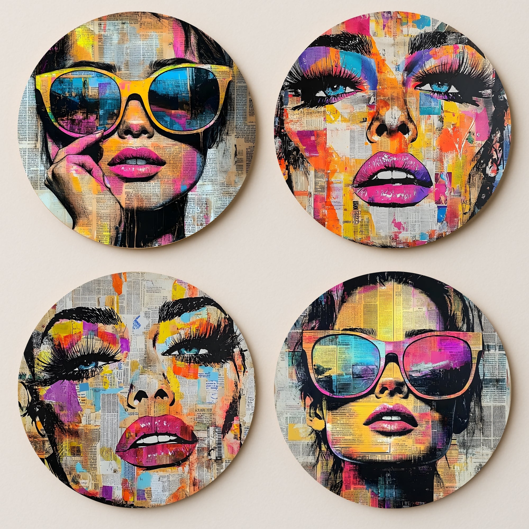 Pop Art Culture MDF Coasters - Set Of 4