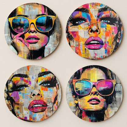 Pop Art Culture MDF Coasters - Set Of 4