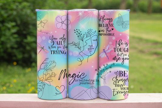 Positive Affirmations Stainless Steel Vacuum Insulated Tumbler