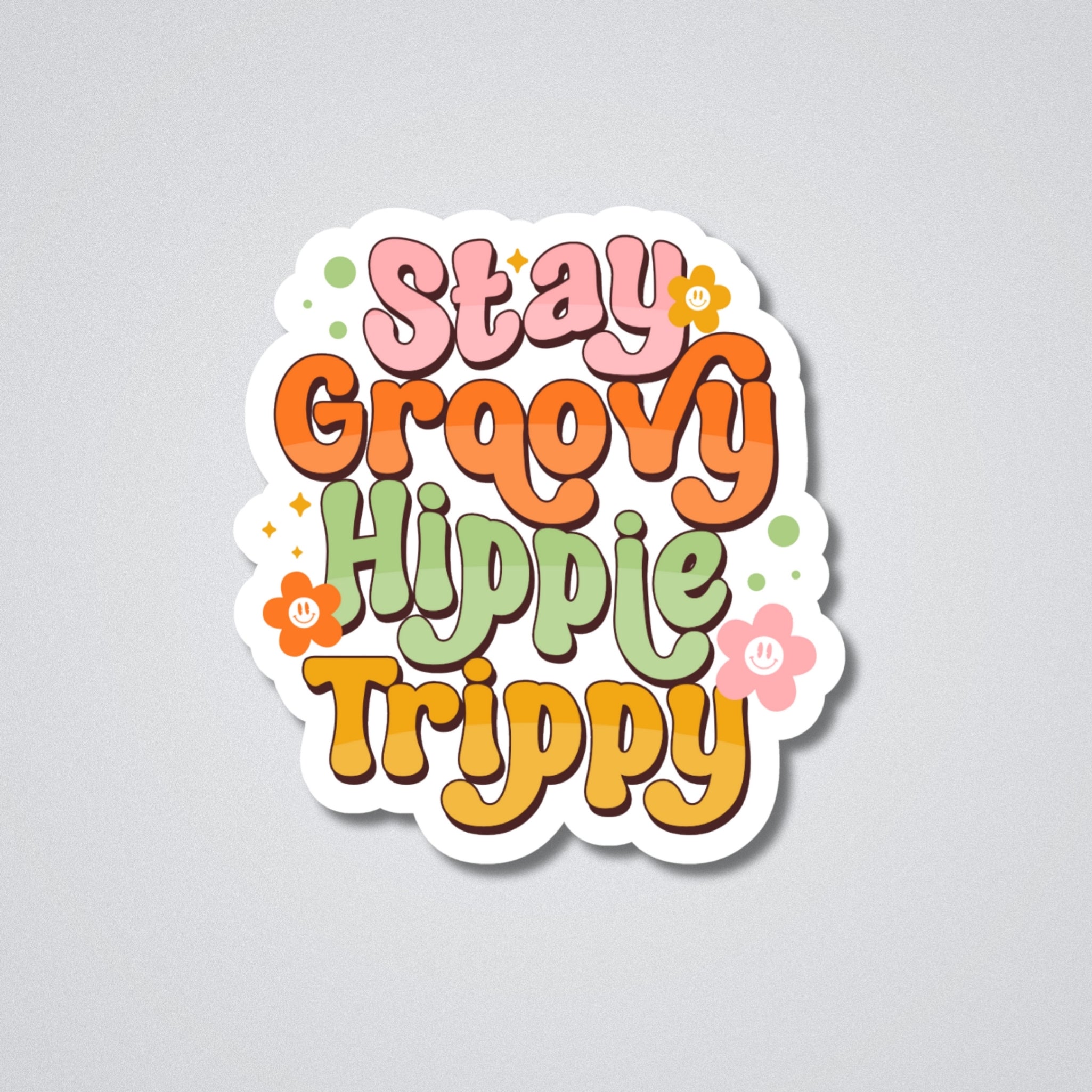 Stay Groovy Retro Vinyl Waterproof Sticker