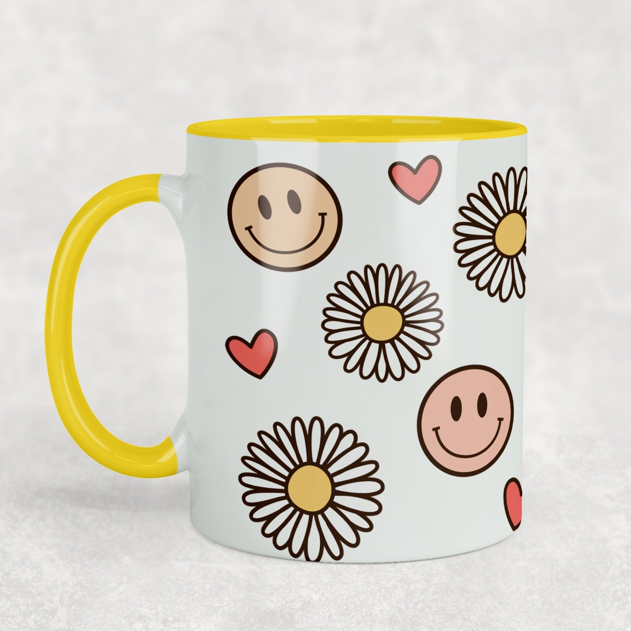 Smiley Daisy Ceramic Mug
