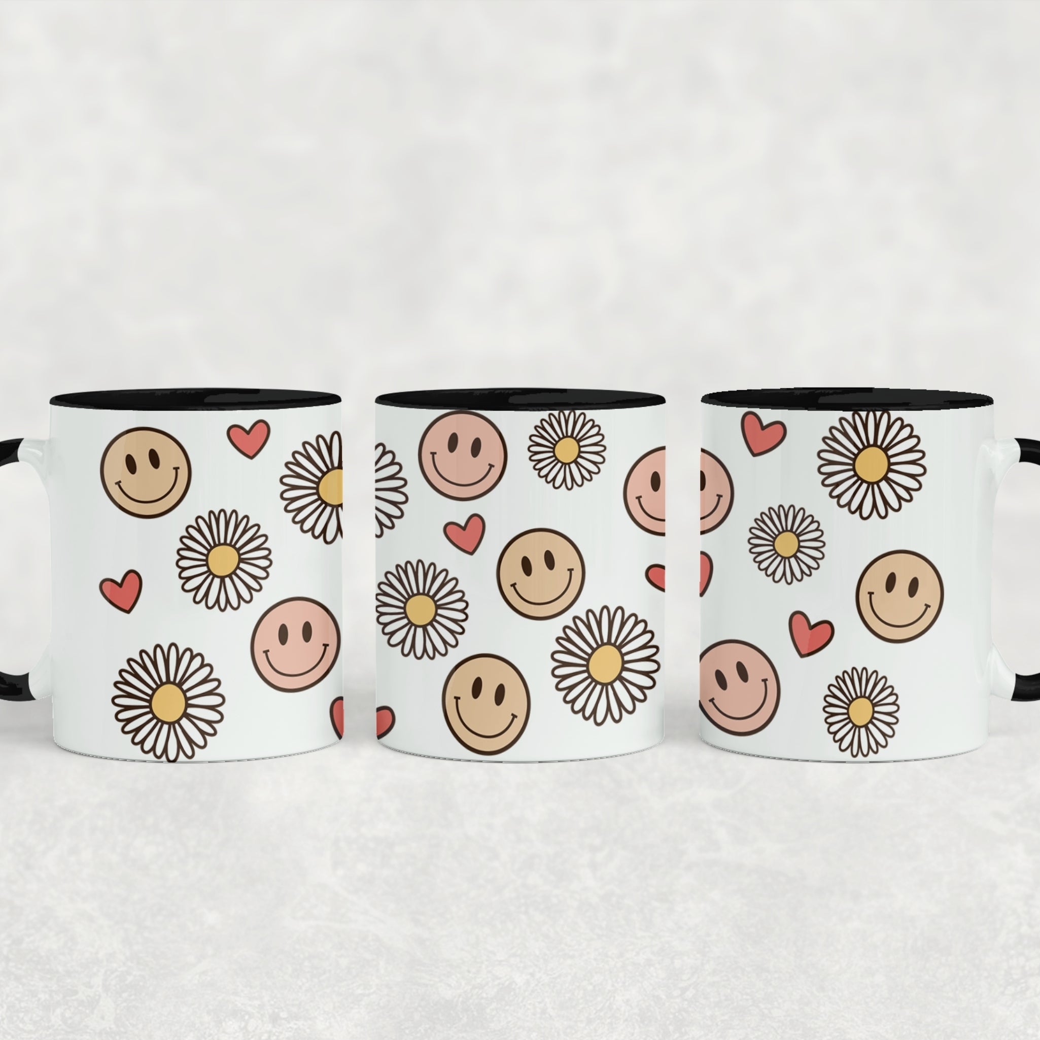 Smiley Daisy Ceramic Mug