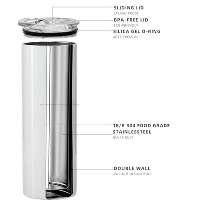 Black Panther Themed Stainless Steel Vacuum Insulated Tumbler