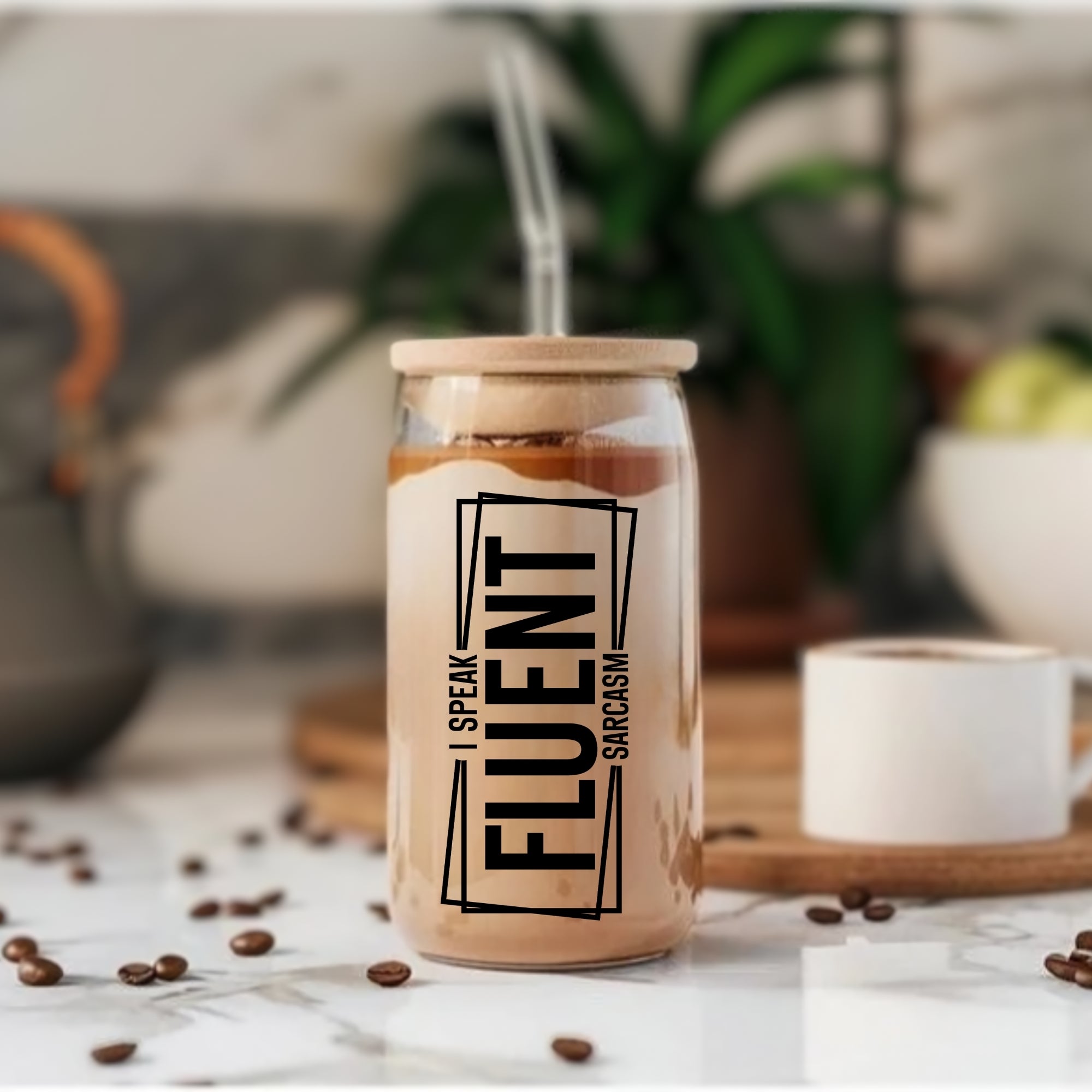 Fluent Sarcasm - Glass Tumbler