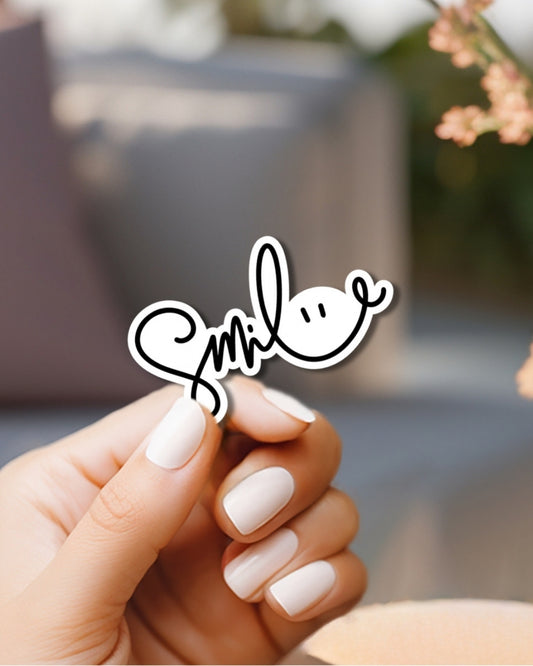 Smile Vinyl Waterproof Sticker
