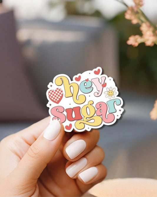 Hey Sugar Retro Vinyl Waterproof Sticker