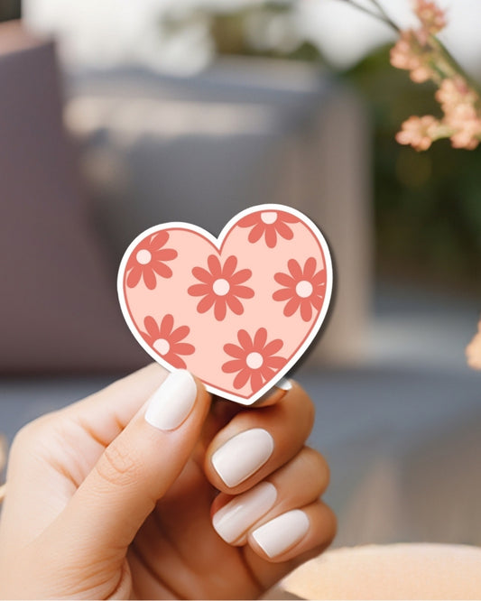 Retro Heart Vinyl Waterproof Sticker
