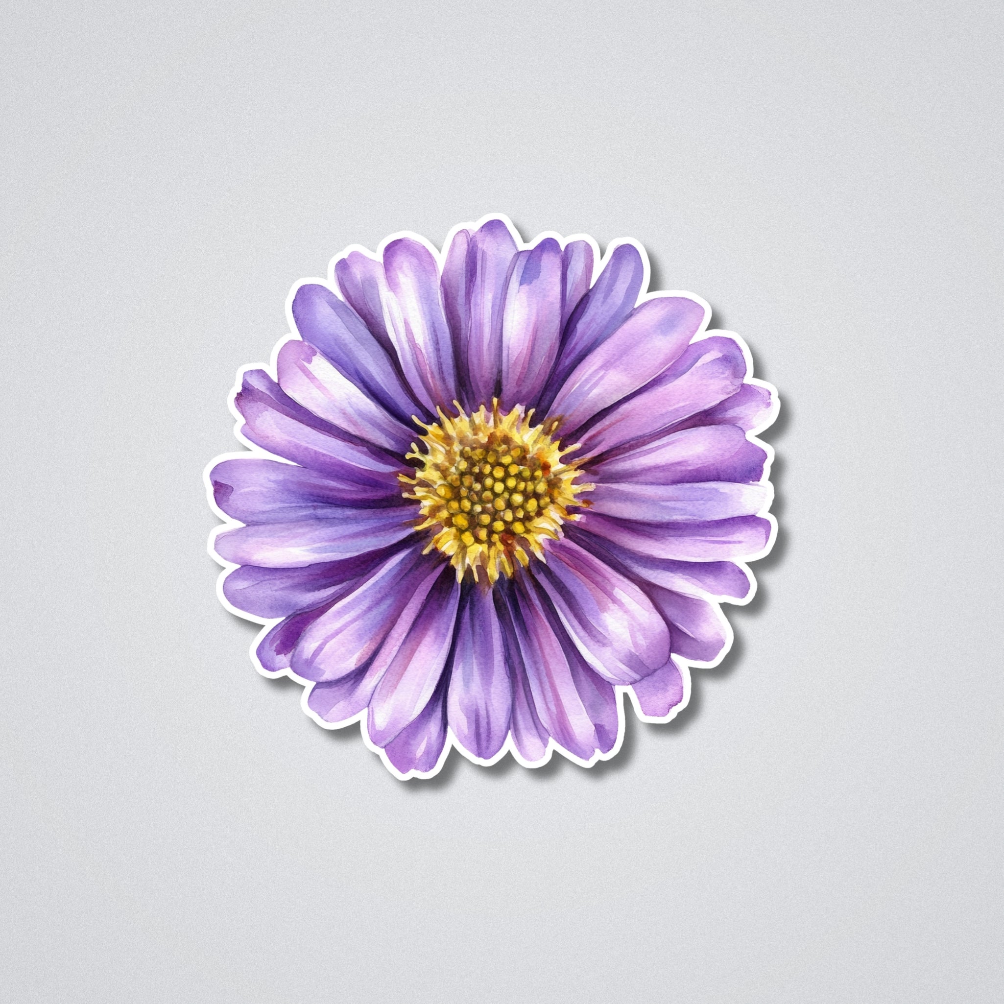 Aster - September Birth Month Flower Vinyl Waterproof Sticker
