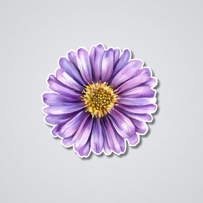 Aster - September Birth Month Flower Vinyl Waterproof Sticker