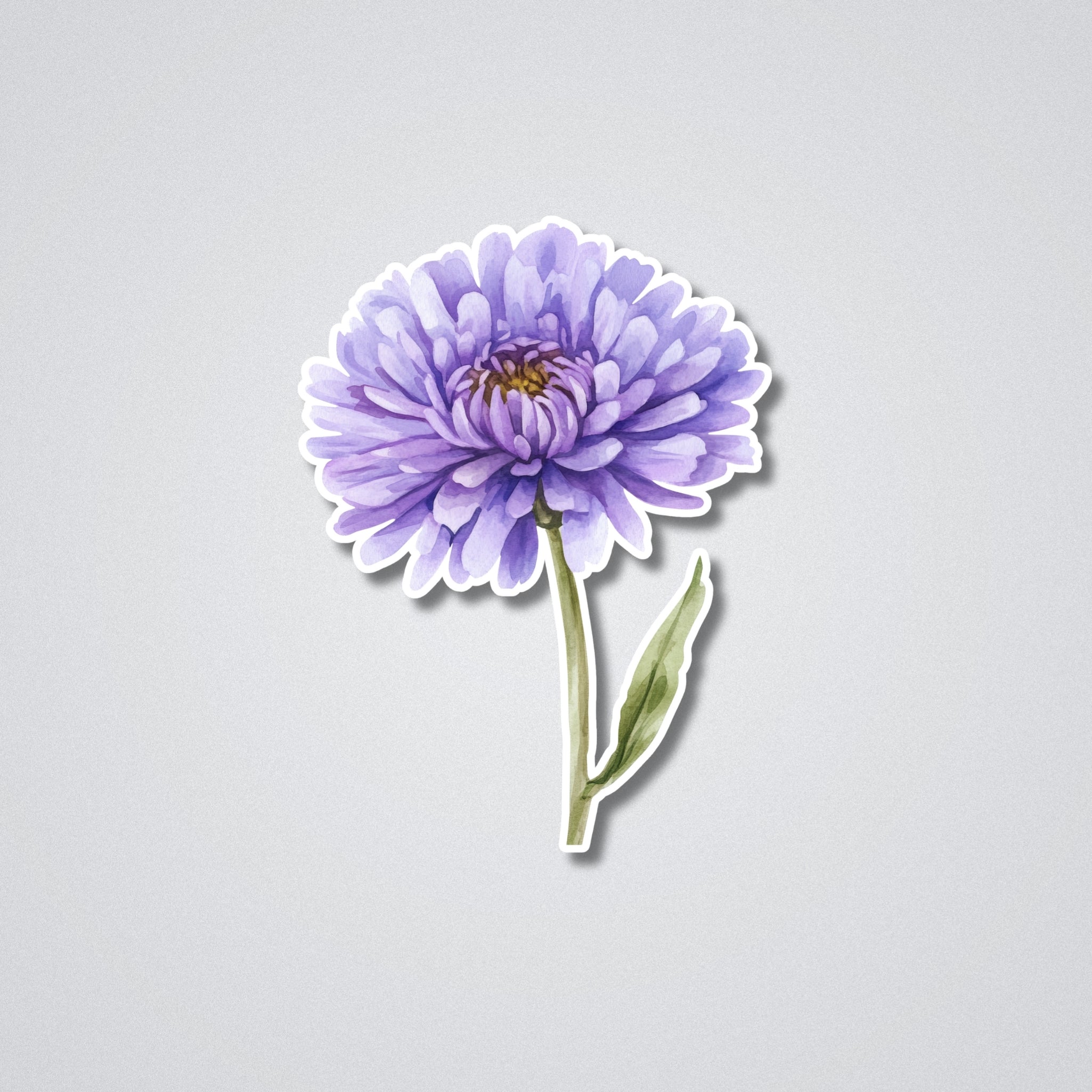 Aster - September Birth Month Flower Vinyl Waterproof Sticker