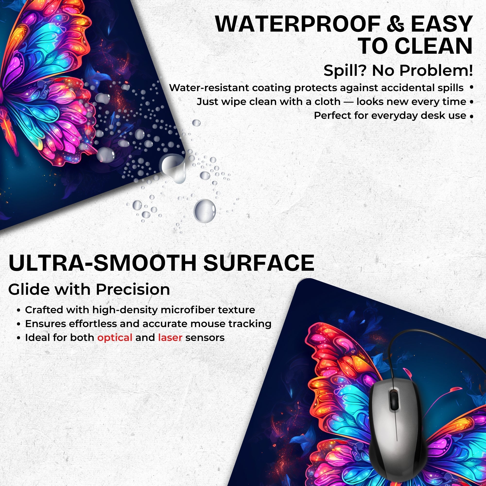 Cosmic Butterfly Mouse Pad