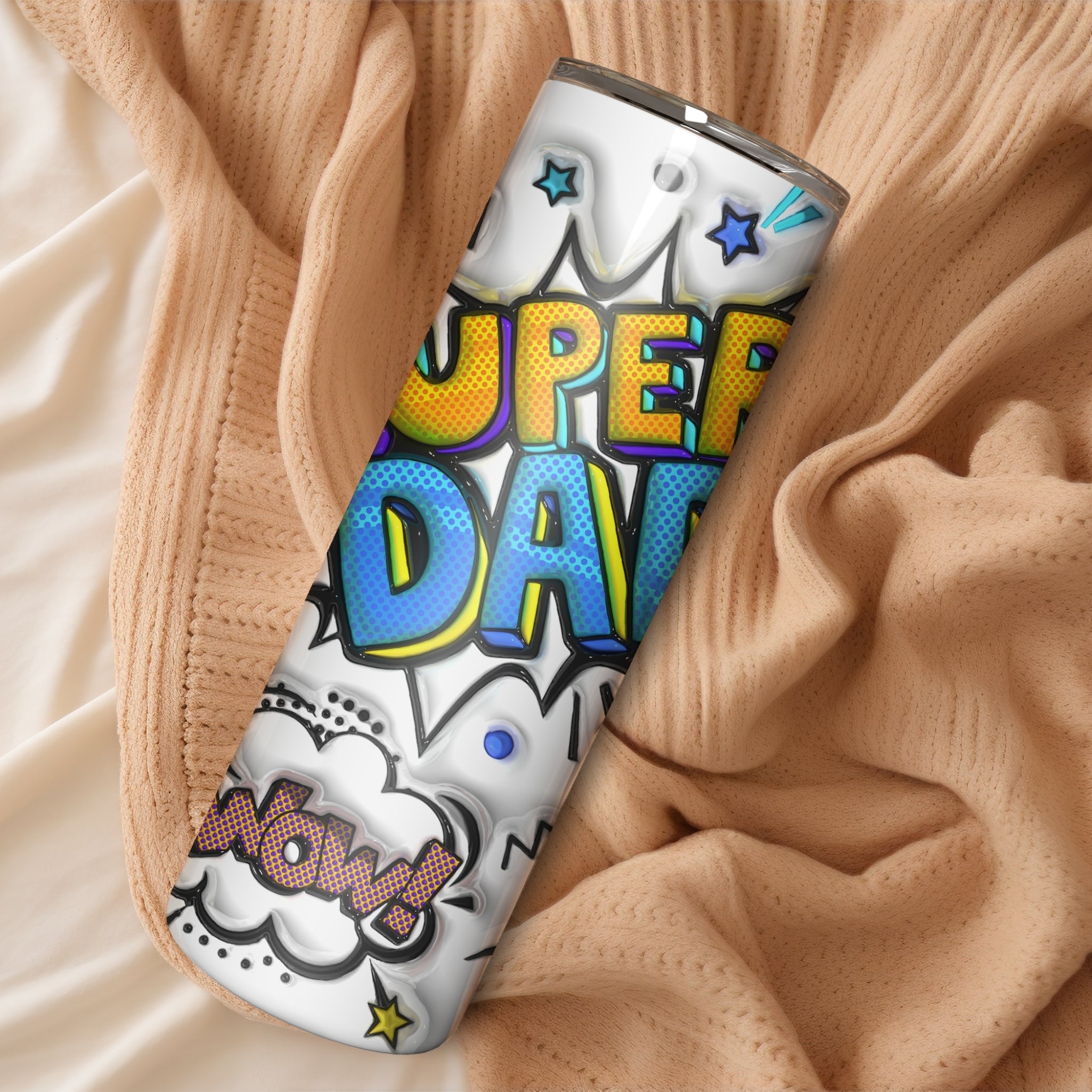 Super Dad Themed Stainless Steel Vacuum Insulated Tumbler