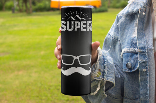Super Dad Themed Stainless Steel Vacuum Insulated Tumbler