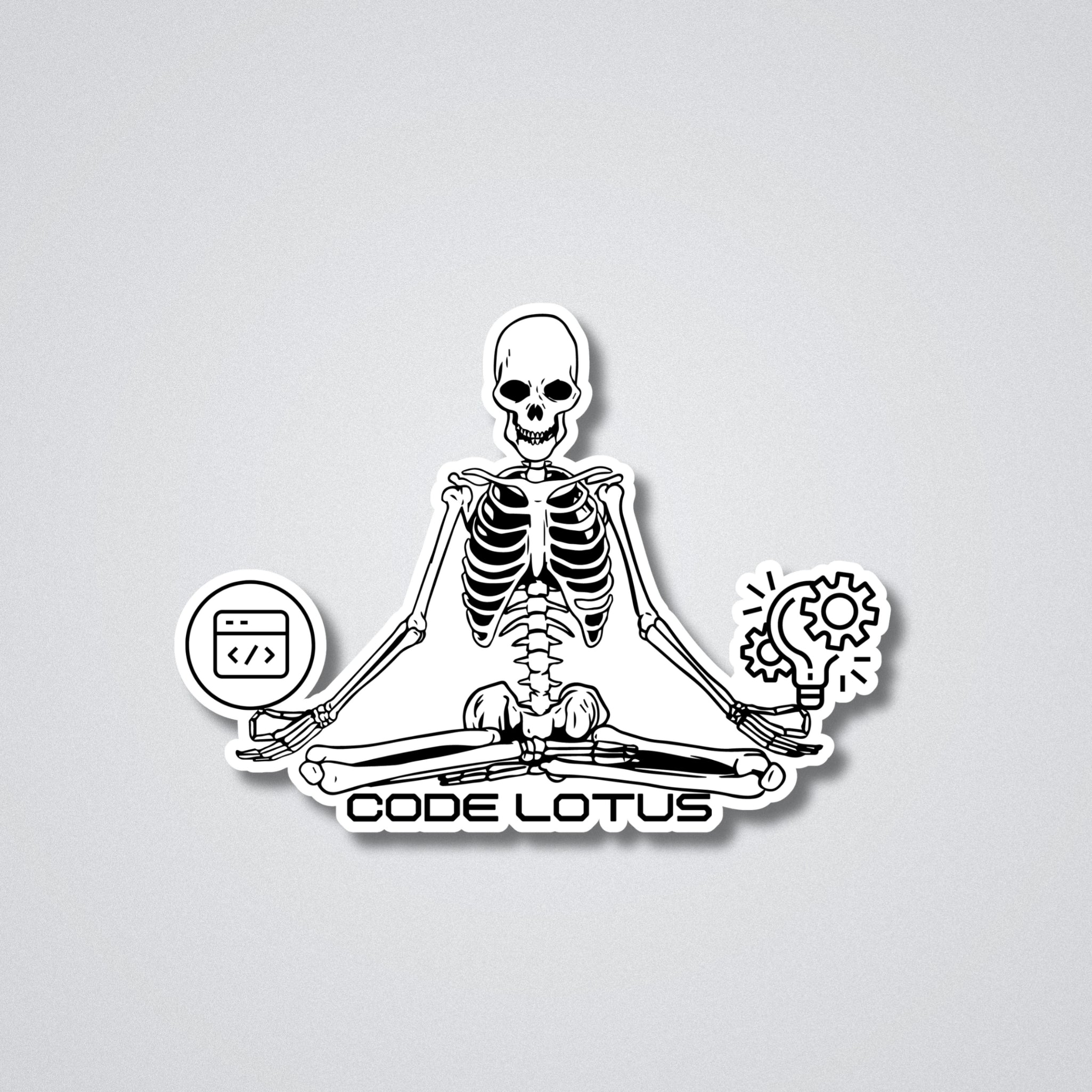 Code Lotus Vinyl Waterproof Sticker
