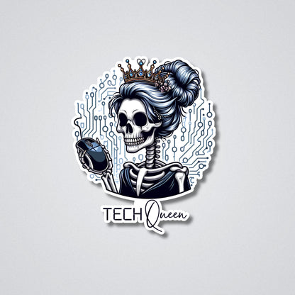 Tech Queen Vinyl Waterproof Sticker