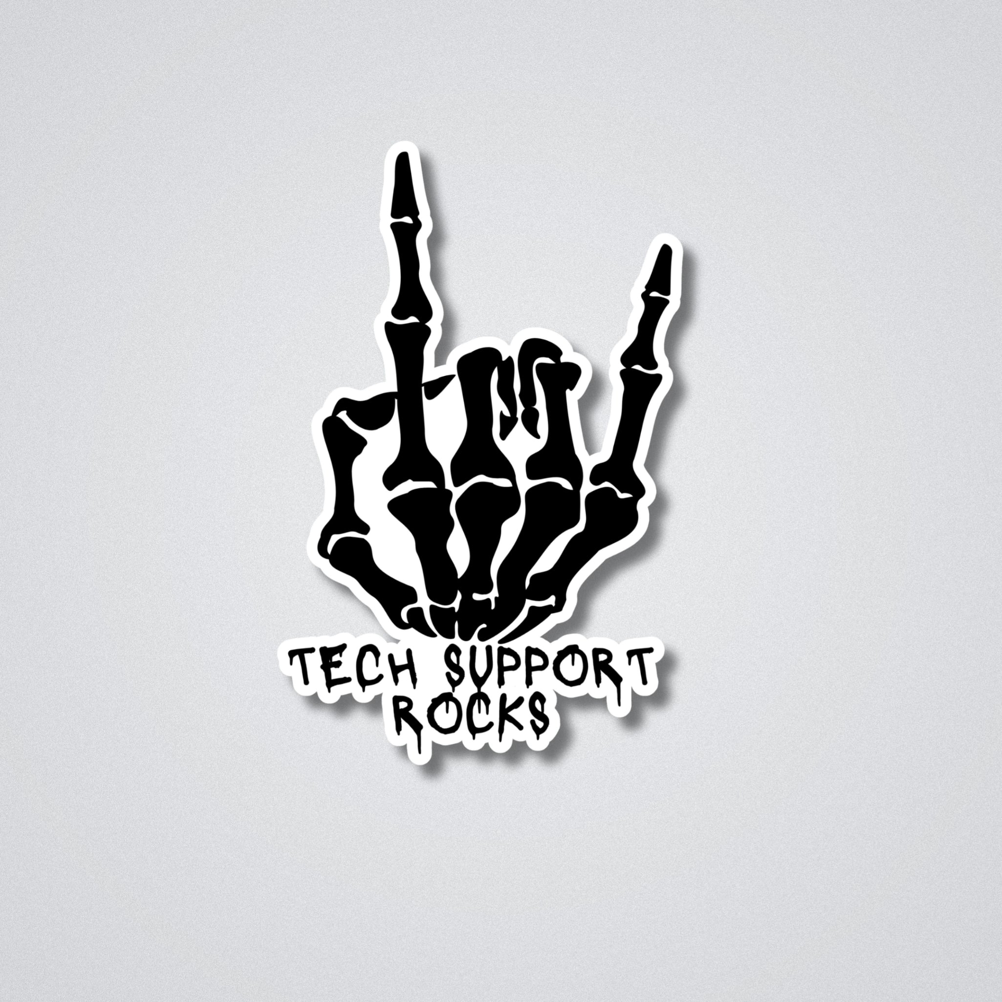 Tech Support Rocks Vinyl Waterproof Sticker