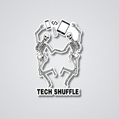 Tech Shuffle Vinyl Waterproof Sticker