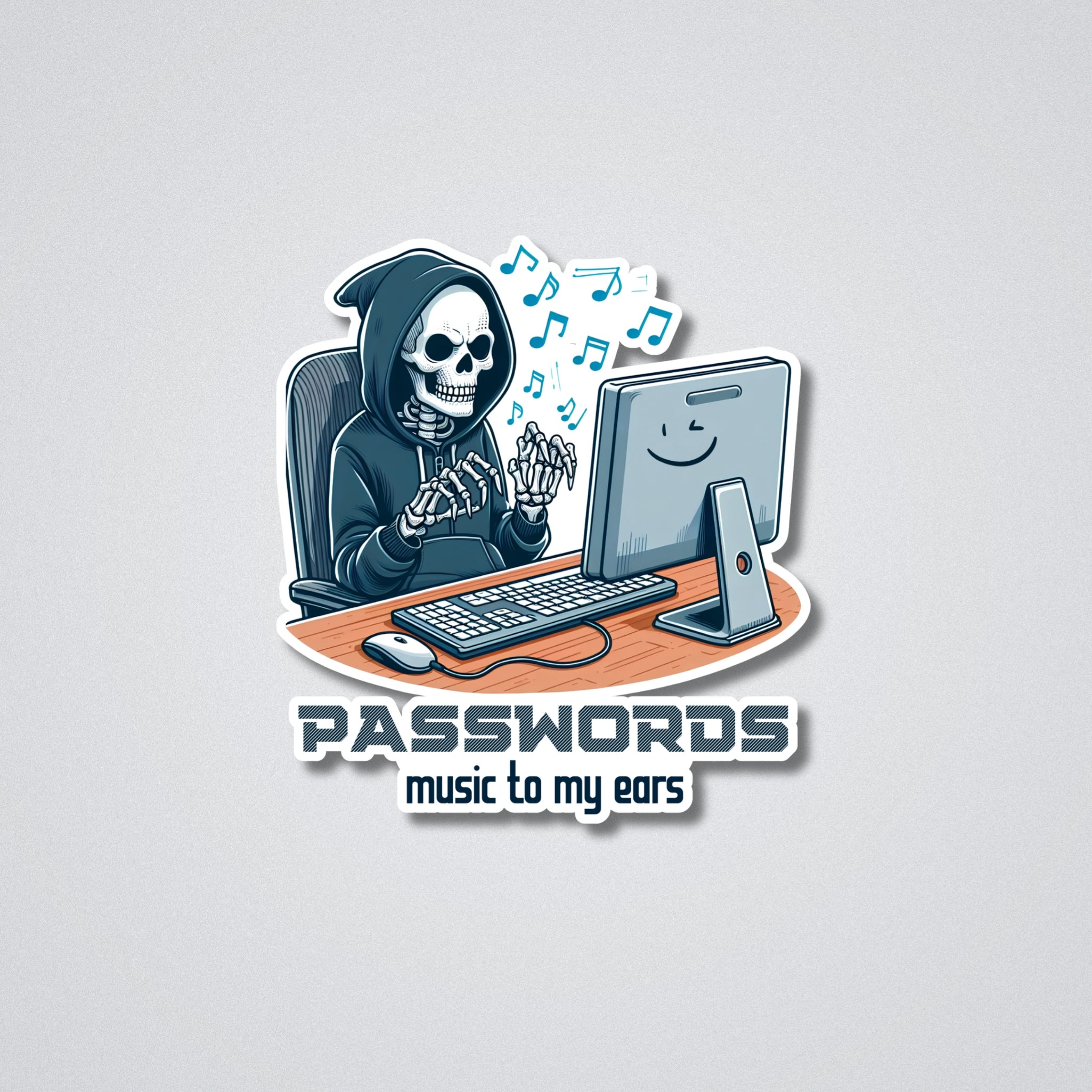 Passwords Vinyl Waterproof Sticker
