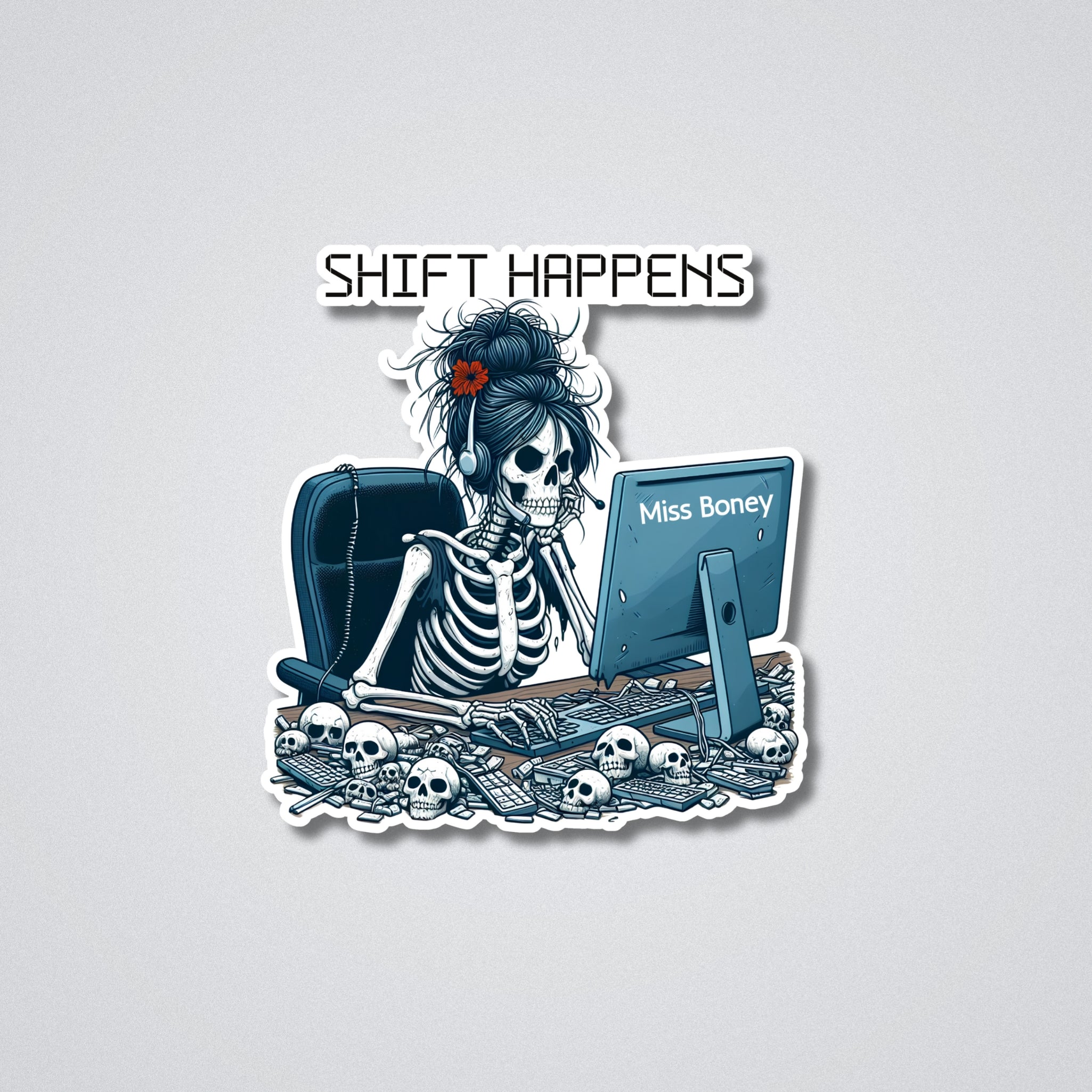 Shift Happens Vinyl Waterproof Sticker
