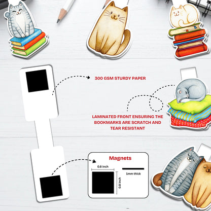 Purrfect Reads Magnetic Bookmarks Bundle