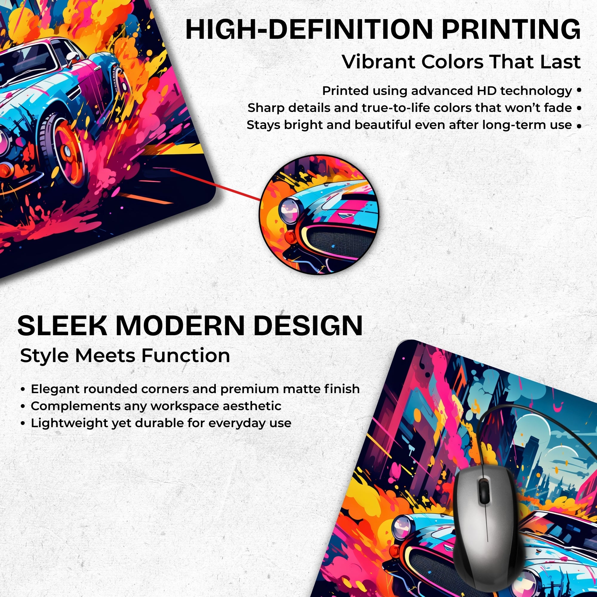 Urban Wheels Mouse Pad