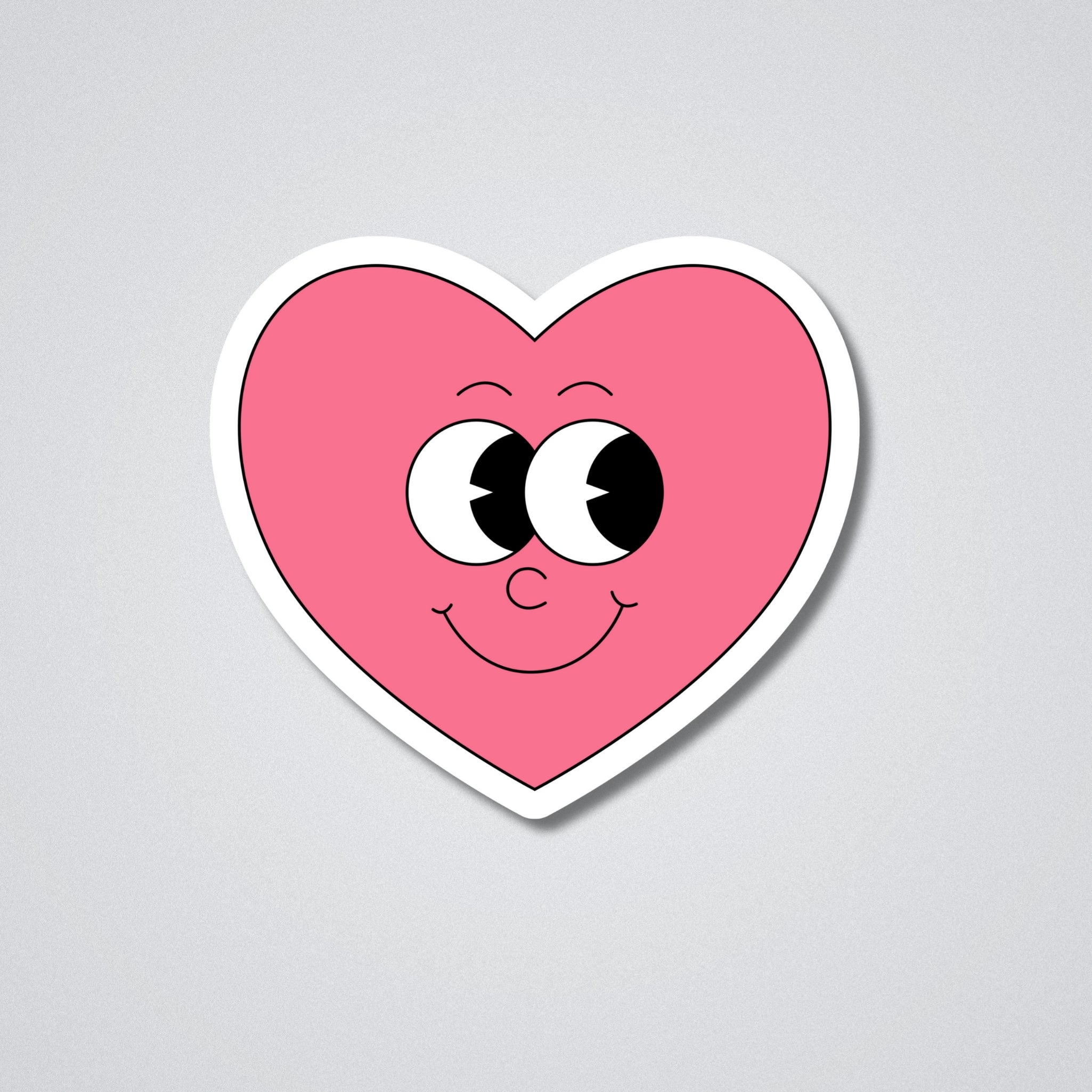 Cute Heart Vinyl Waterproof Sticker