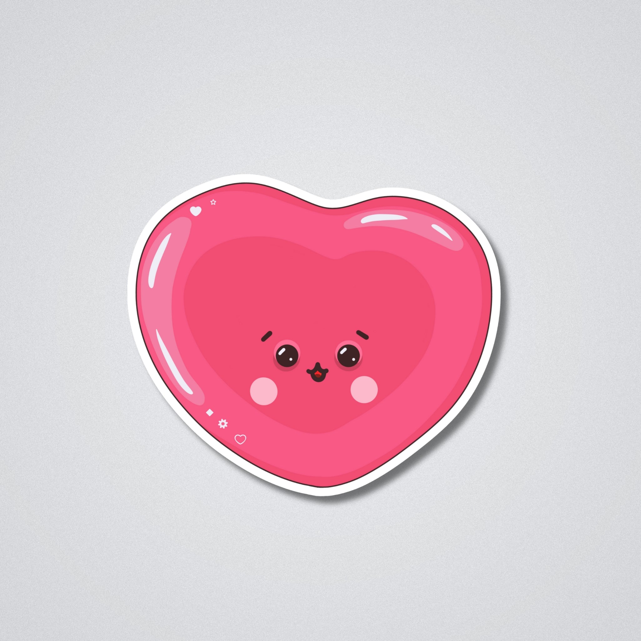 Peachy Heart Vinyl Waterproof Sticker