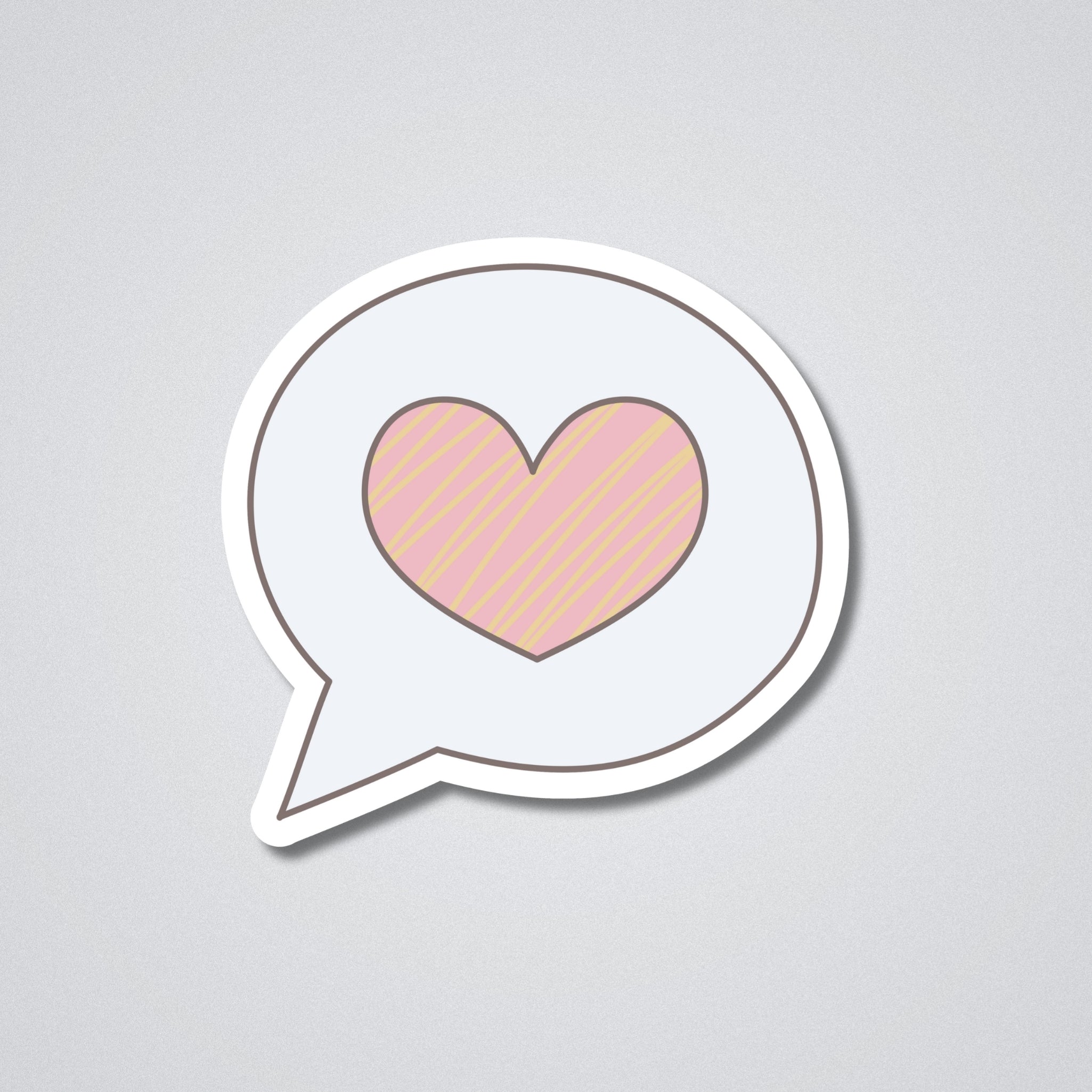 Cute Heart Vinyl Waterproof Sticker