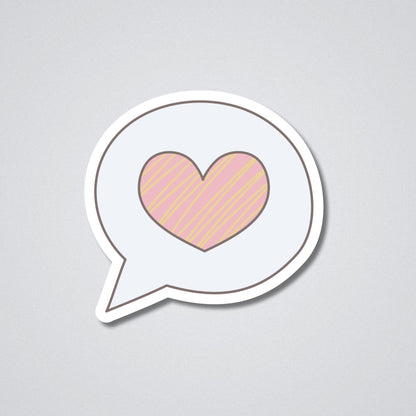 Cute Heart Vinyl Waterproof Sticker