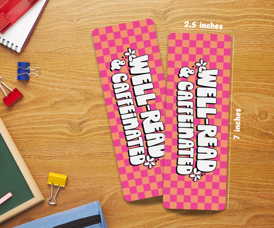 Well Read & Caffinated Laminated Bookmark