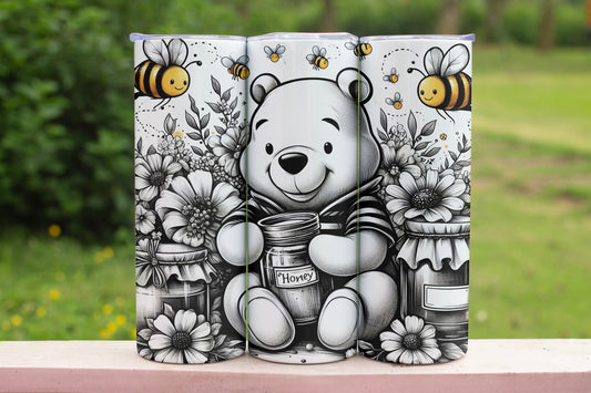 Winnie The Pooh Themed Stainless Steel Vacuum Insulated Tumbler