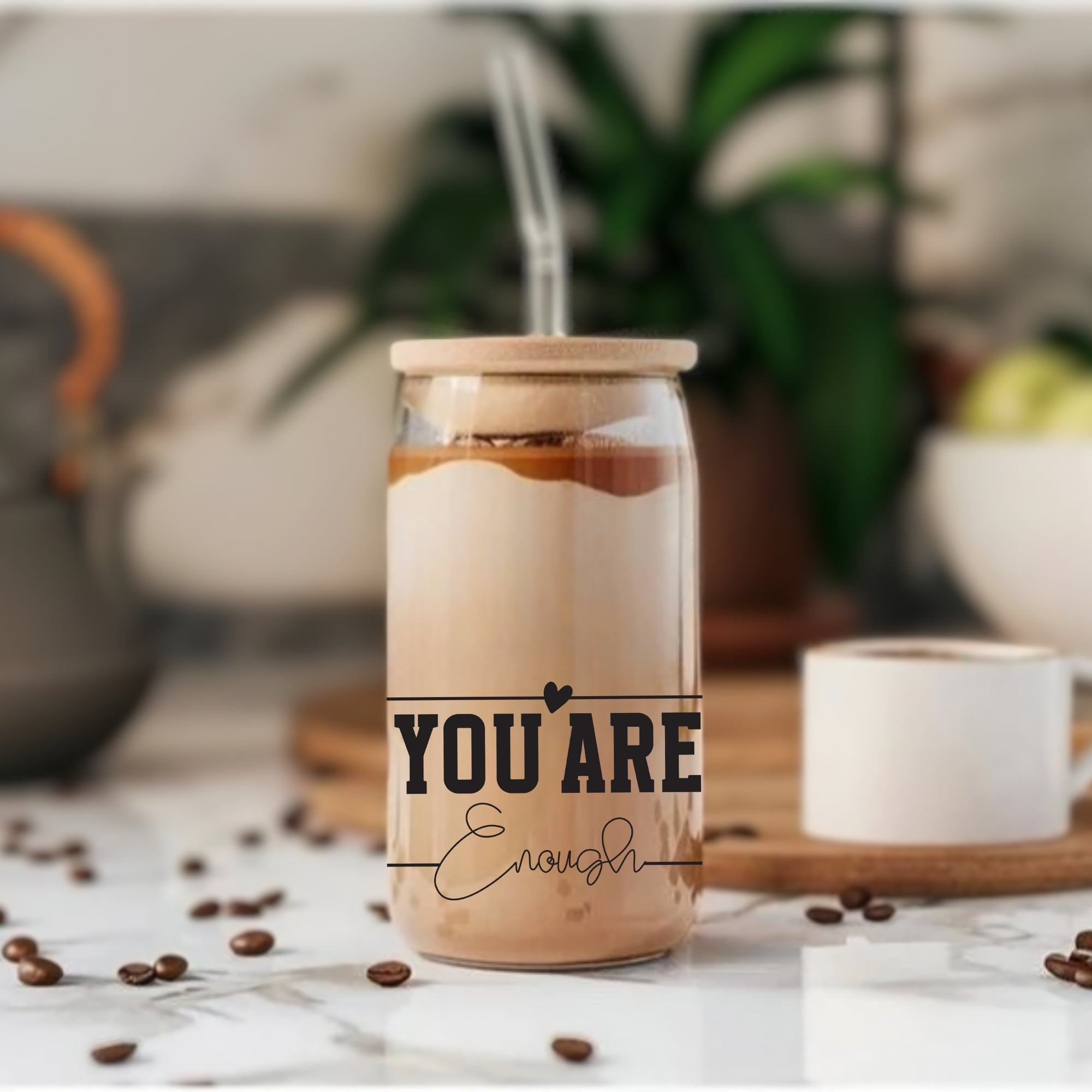 You are Enough Glass Tumbler