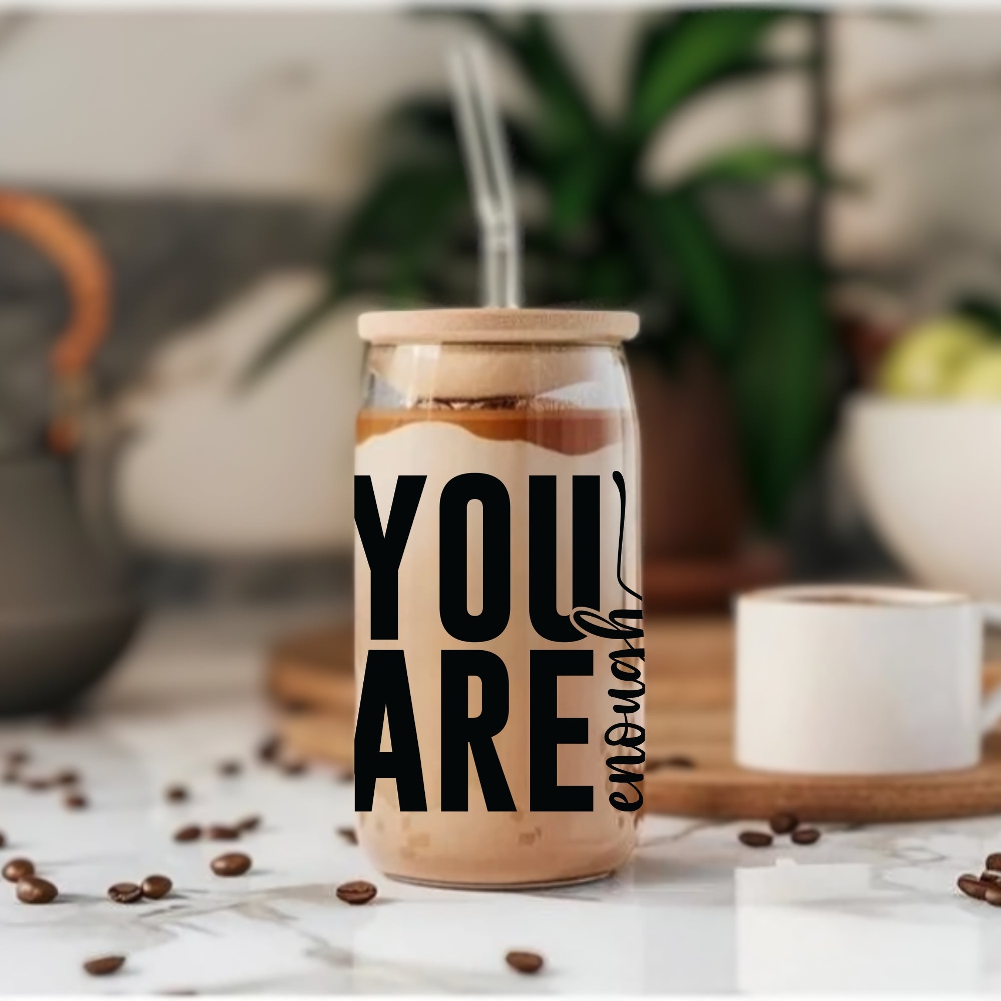 You are Enough Glass Tumbler