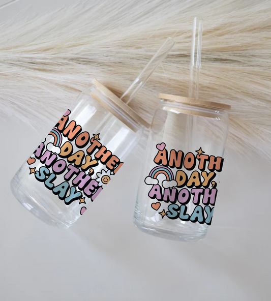Another Day Another Slay - Glass Tumbler