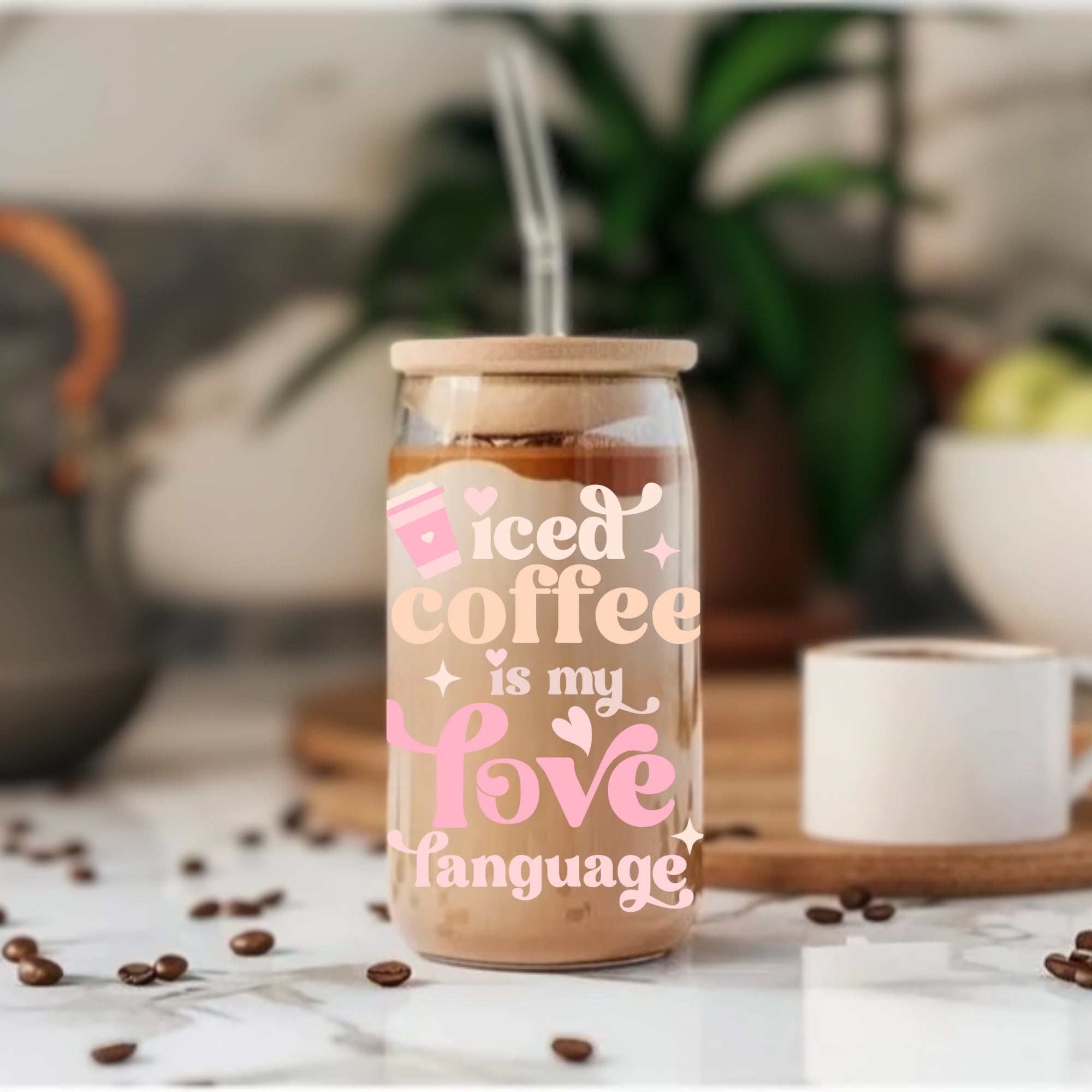 Iced Coffee Is My Love Language - Glass Tumbler