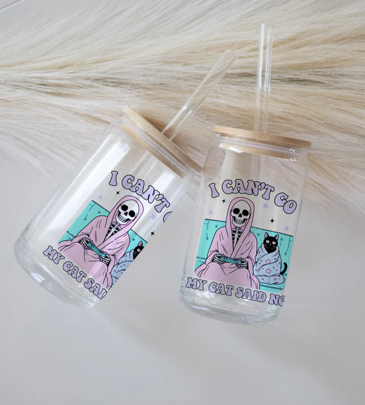 My Cat Said No - Glass Tumbler