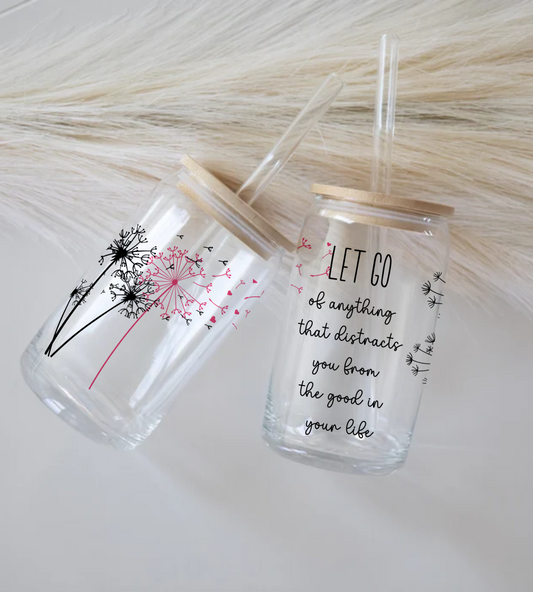 Let Go Dandelions - Glass Tumbler